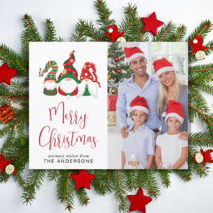 Tarjeta de Navidad con Foto de Gnomos Presupuesto
