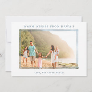 TARJETA DE NAVIDAD CON FOTO DE HAWAII FOTO FAMIL