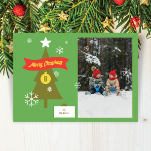 Tarjeta de Navidad con Foto de Iconos de Navidad M