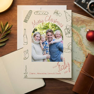 Tarjeta de Navidad con Foto de Italia