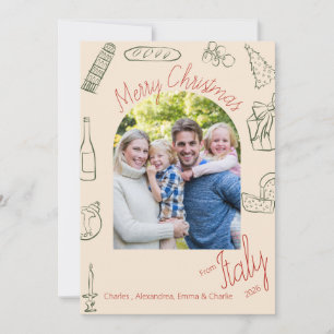 Tarjeta de Navidad con Foto de Italia