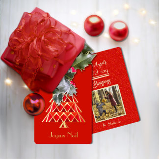 Tarjeta de Navidad con Foto de Joyoux Noel