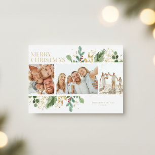 Tarjeta de Navidad con Foto de la Familia Botánica