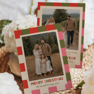 Tarjeta de Navidad con foto de la familia Bright