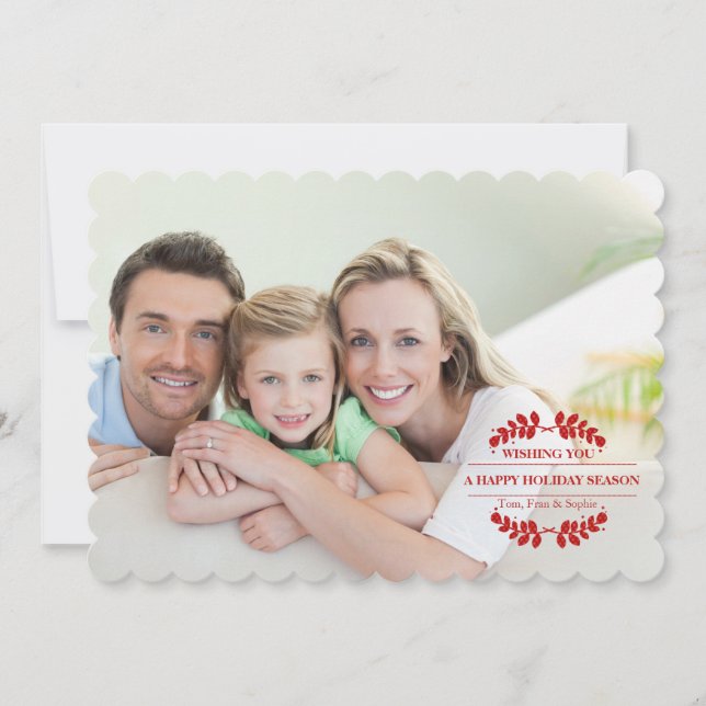 Tarjeta de Navidad con Foto de las Fiestas de Navi (Anverso)
