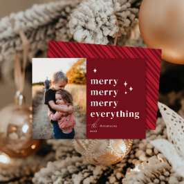 Tarjeta de Navidad con Foto de Merry Merry Everyth