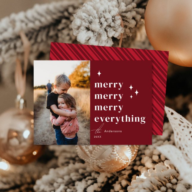 Tarjeta de Navidad con Foto de Merry Merry Everyth (Subido por el creador)