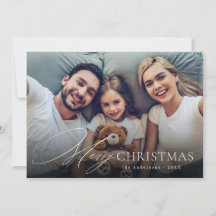 Tarjeta de Navidad con foto de Navidad con letra m