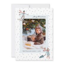 Tarjeta de Navidad con Foto de Navidad con Nieve