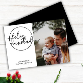 Tarjeta de Navidad con Foto de Navidad Moderna Fel