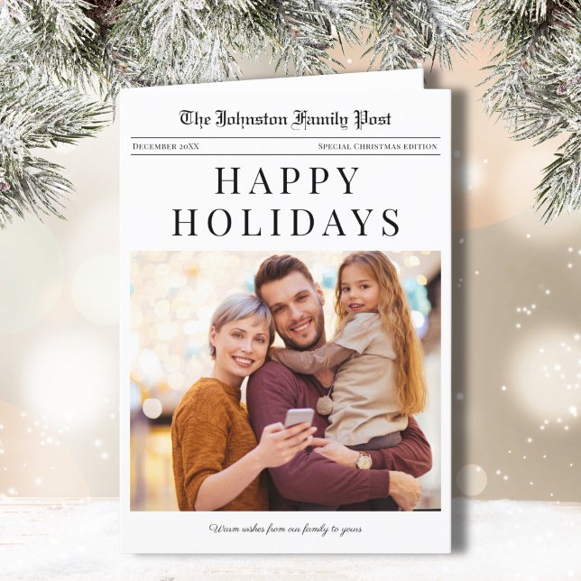 Tarjeta de Navidad con foto de periódico (Subido por el creador)