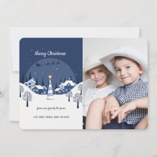 Tarjeta de Navidad con Foto de Pueblo Navideño