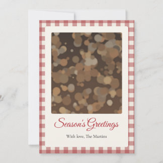 Tarjeta de Navidad con Foto de Saludo de Temporada