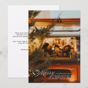 Tarjeta de Navidad con Foto de Sangre Completa y L