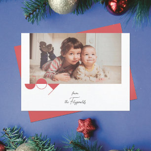 Tarjeta de Navidad con Foto de Simple Alegría