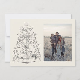 Tarjeta de Navidad con Foto de Tannenbaum Alemán