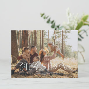 Tarjeta de Navidad con Foto de Tipografía Elegante