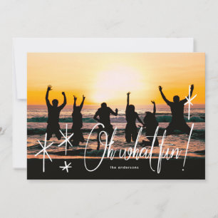 Tarjeta de Navidad con Foto de Vacaciones Divertid