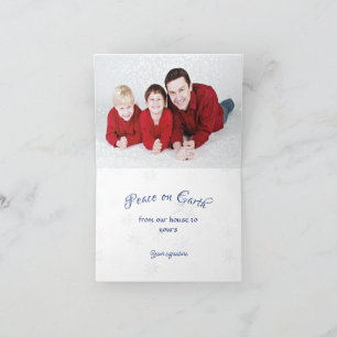 Tarjeta de Navidad con foto del cardenal del Bosqu