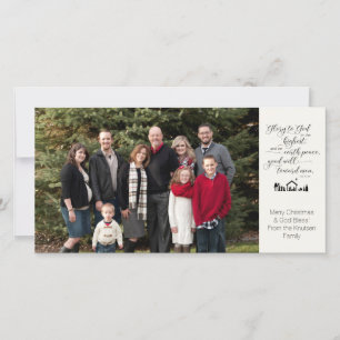 Tarjeta de Navidad con foto del Nacimiento religio
