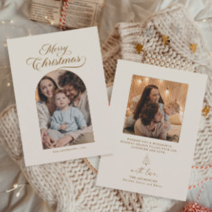 Tarjeta de Navidad con Foto Elegante