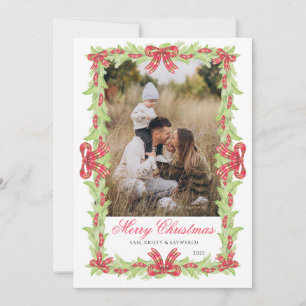 Tarjeta de Navidad con Foto Elegante