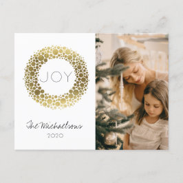 Tarjeta de Navidad con Foto en Acuarela de Color R