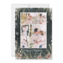 Tarjeta de Navidad con Foto en Blanco y Negro