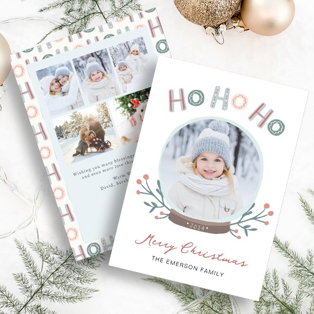 Tarjeta de Navidad con Foto en Bola de Nieve (Snow Globe Photo Christmas Card
)