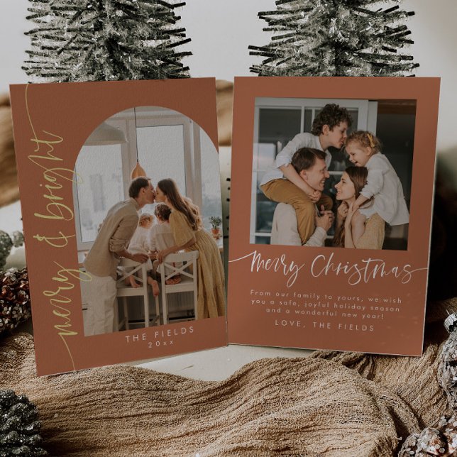 Tarjeta de Navidad con Foto en Tono Tierra de Terr (Subido por el creador)