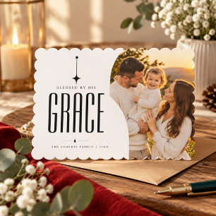 Tarjeta de Navidad con Foto Escalonada Cristiana R