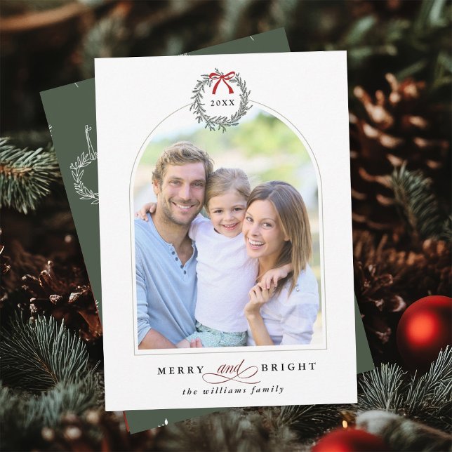 Tarjeta de Navidad con Foto Familiar Abovedada Ale (Subido por el creador)