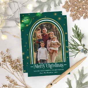 Tarjeta de Navidad con Foto Familiar de Marco Arqu