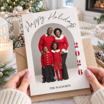 Tarjeta de Navidad con Foto Familiar | Felices Fie