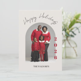 Tarjeta de Navidad con Foto Familiar | Felices Fie