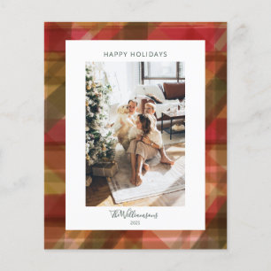 Tarjeta de Navidad con foto familiar moderna de cu