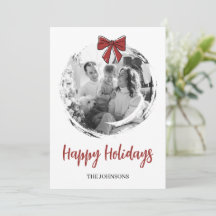 Tarjeta de Navidad con Foto Familiar Personalizada