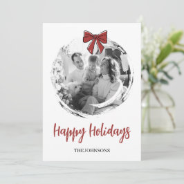 Tarjeta de Navidad con Foto Familiar Personalizada