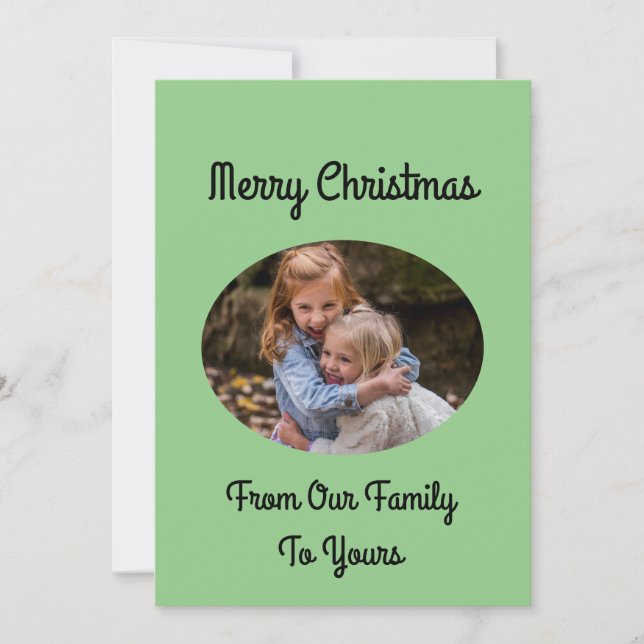 Tarjeta de Navidad con Foto Feliz de Nuestra Famil (Anverso)