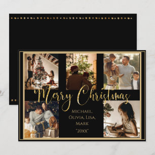 Tarjeta de Navidad con Foto Feliz Navidad Letra Do