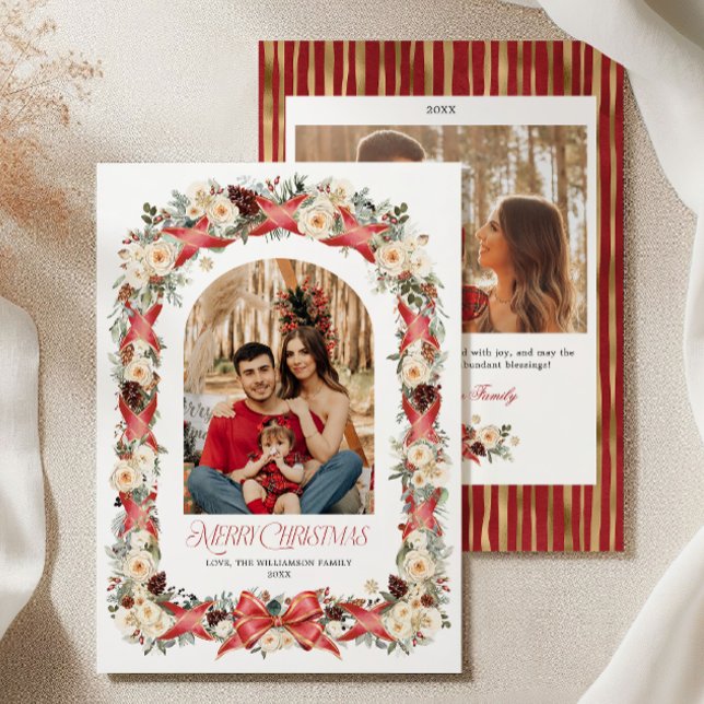 Tarjeta de Navidad con Foto Grandmillennial (Grandmillennial Christmas Photo Card)