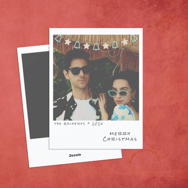 Tarjeta de Navidad con Foto Instantánea Nostálgica (Subido por el creador)