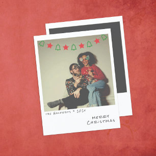 Tarjeta de Navidad con Foto Instantánea Nostálgica