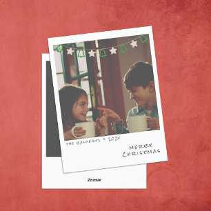 Tarjeta de Navidad con Foto Instantánea Nostálgica