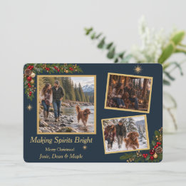 Tarjeta de Navidad con Foto Making Spirits Bright