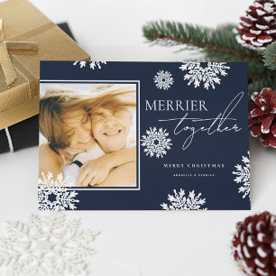 Tarjeta de Navidad con Foto Más Feliz Juntos