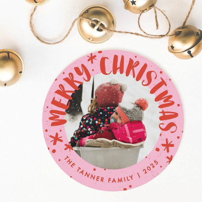 Tarjeta de Navidad con Foto Moderna y Escrita a Ma (Subido por el creador)