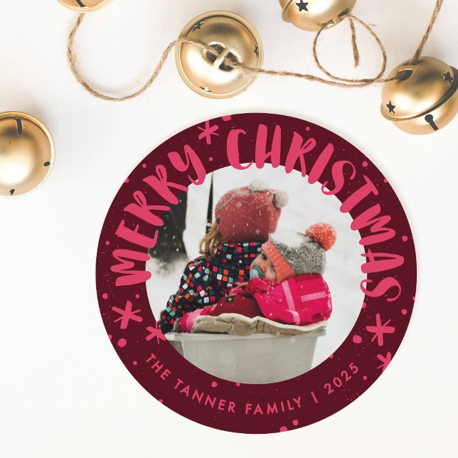 Tarjeta de Navidad con Foto Moderna y Escrita a Ma (Subido por el creador)