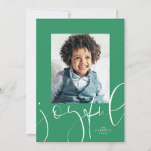 Tarjeta de Navidad con foto moderna y guión alegre