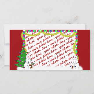 Tarjeta de Navidad con Foto o Etiqueta de Regalo c